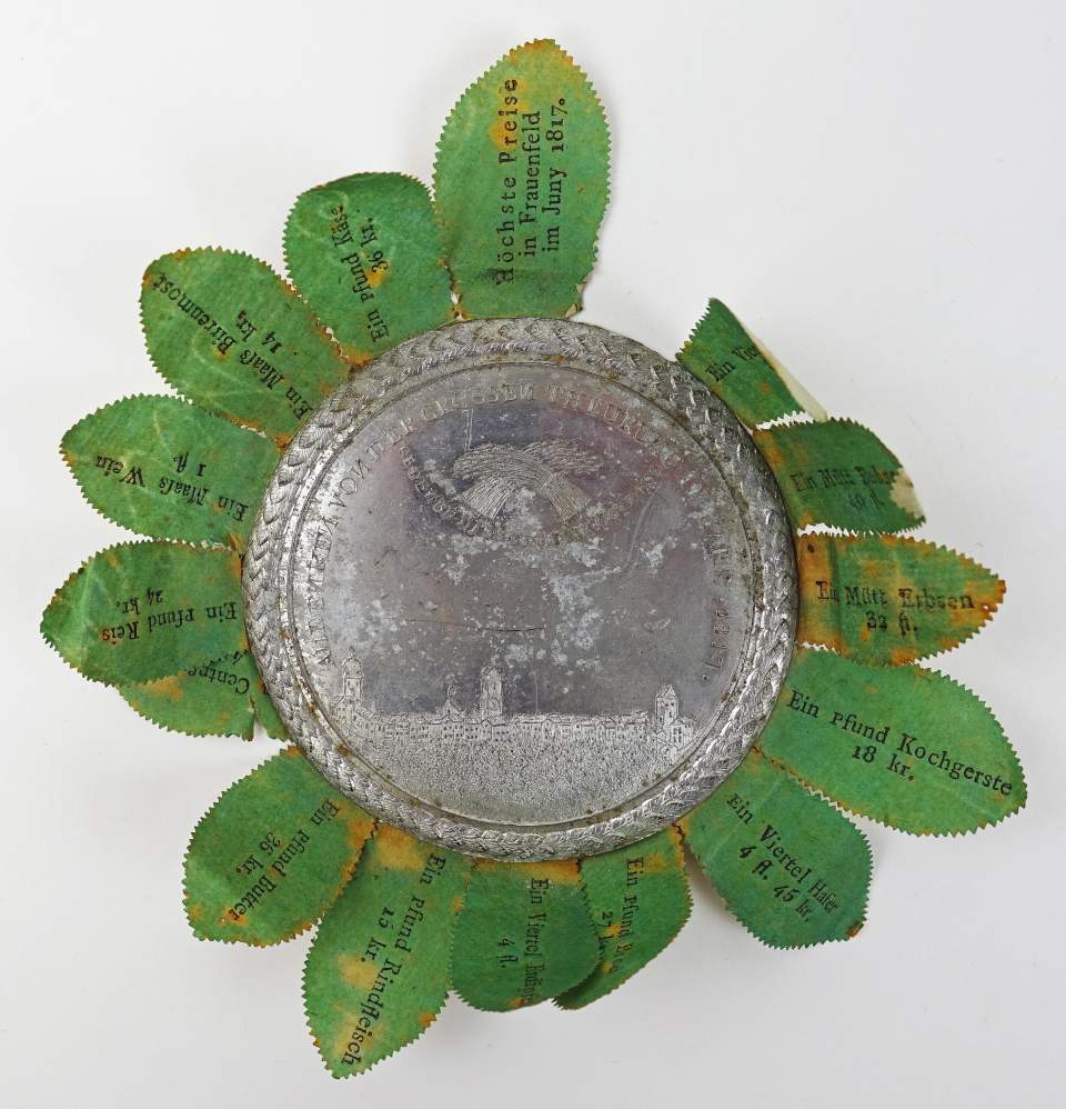 Medaille zum Andenken an die grosse Teuerung von 1817 1819

