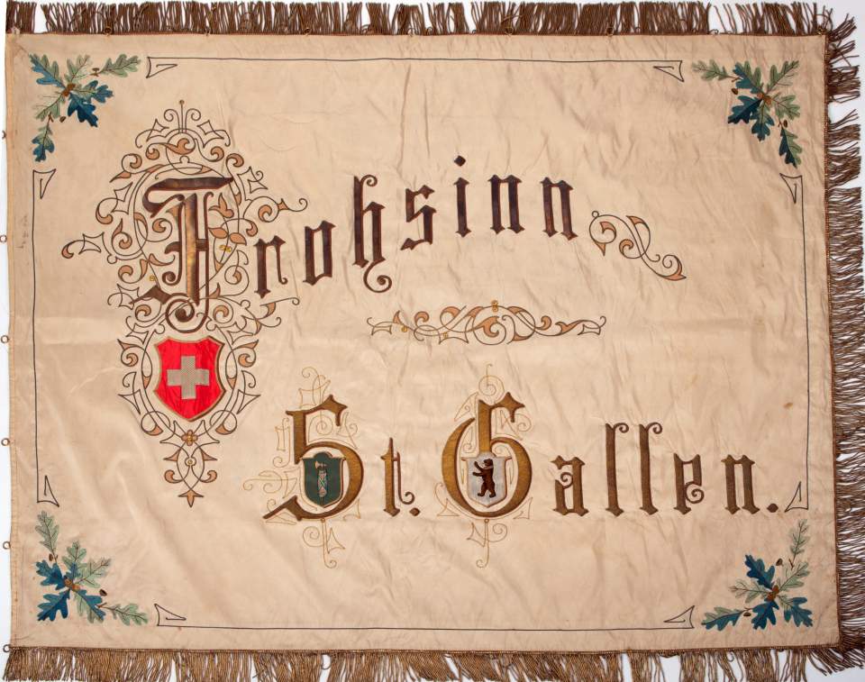 Fahne des Sängervereins «Frohsinn St.Gallen», 1884 / 85