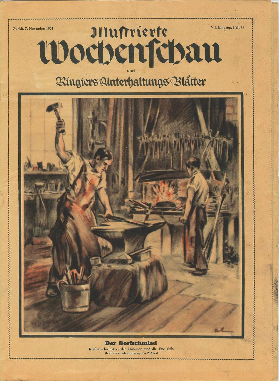 Zeitschrift, Illustrierte Wochenschau, Ringiers Unterhaltungsblätter