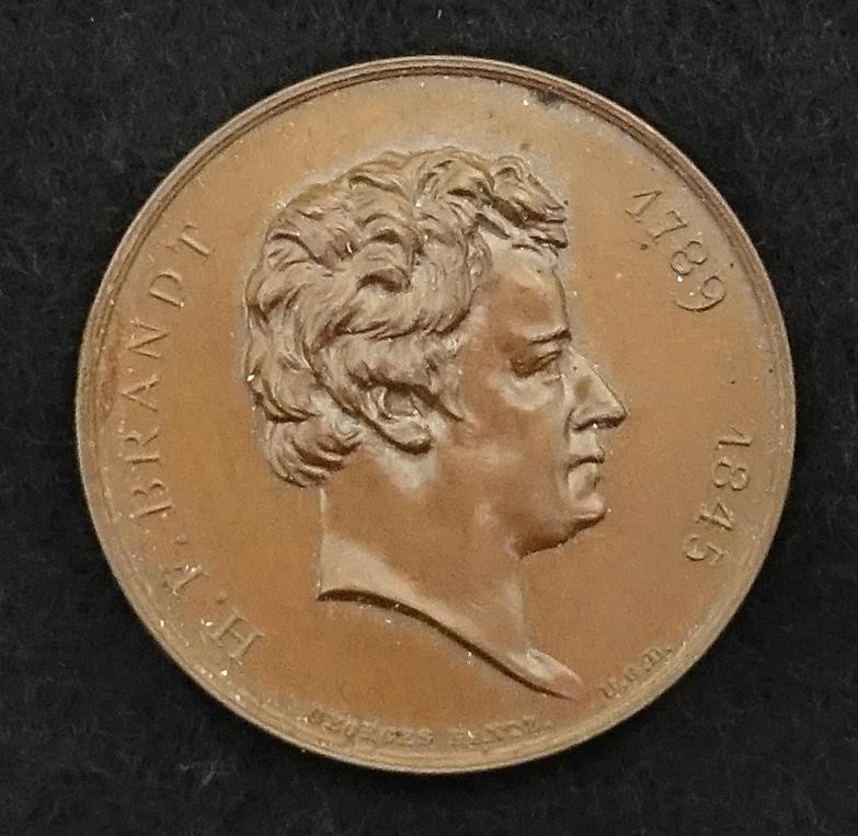 Medaille Henri François Brandt, Graveur, Numismatische Gesellschaft, Neuenburg