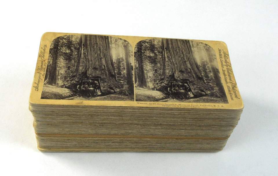 Stereoskop mit 58 Ansichten, Doppelbilder, Stereobetrachter