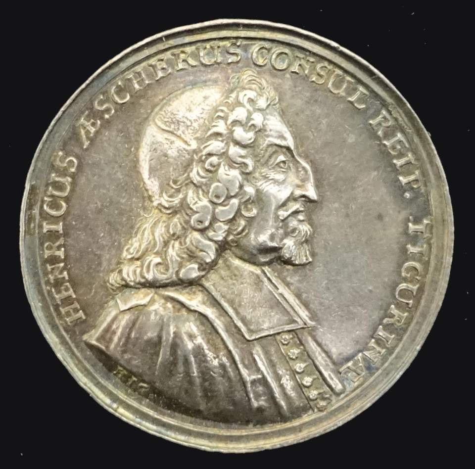 Medaille Bürgermeister Heinrich Escher von Zürich (1626 - 1710)