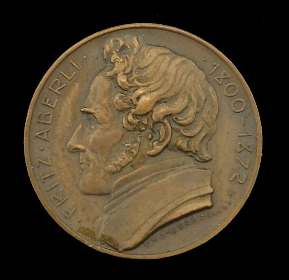 Medaille Fritz Aberli, Graveur, Numismatische Gesellschaft Zürich