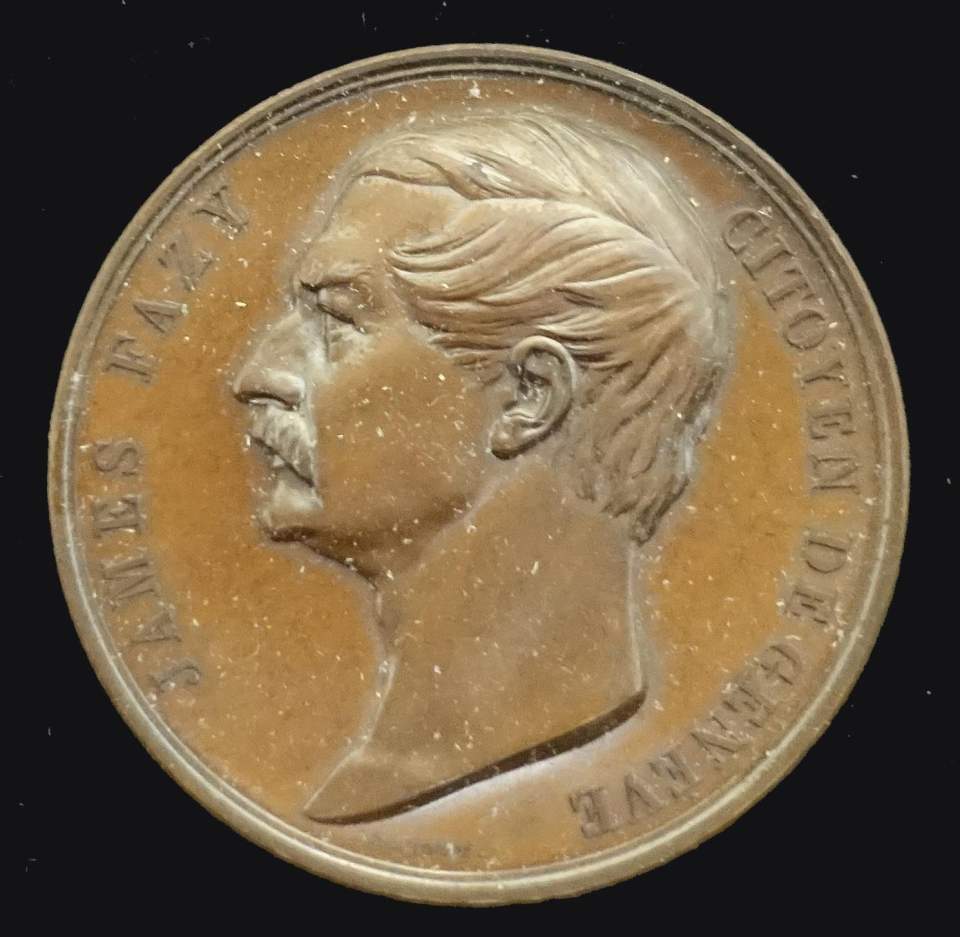 Medaille James Fazy, Publizist und Staatsmann, Genf (1794 - 1878)