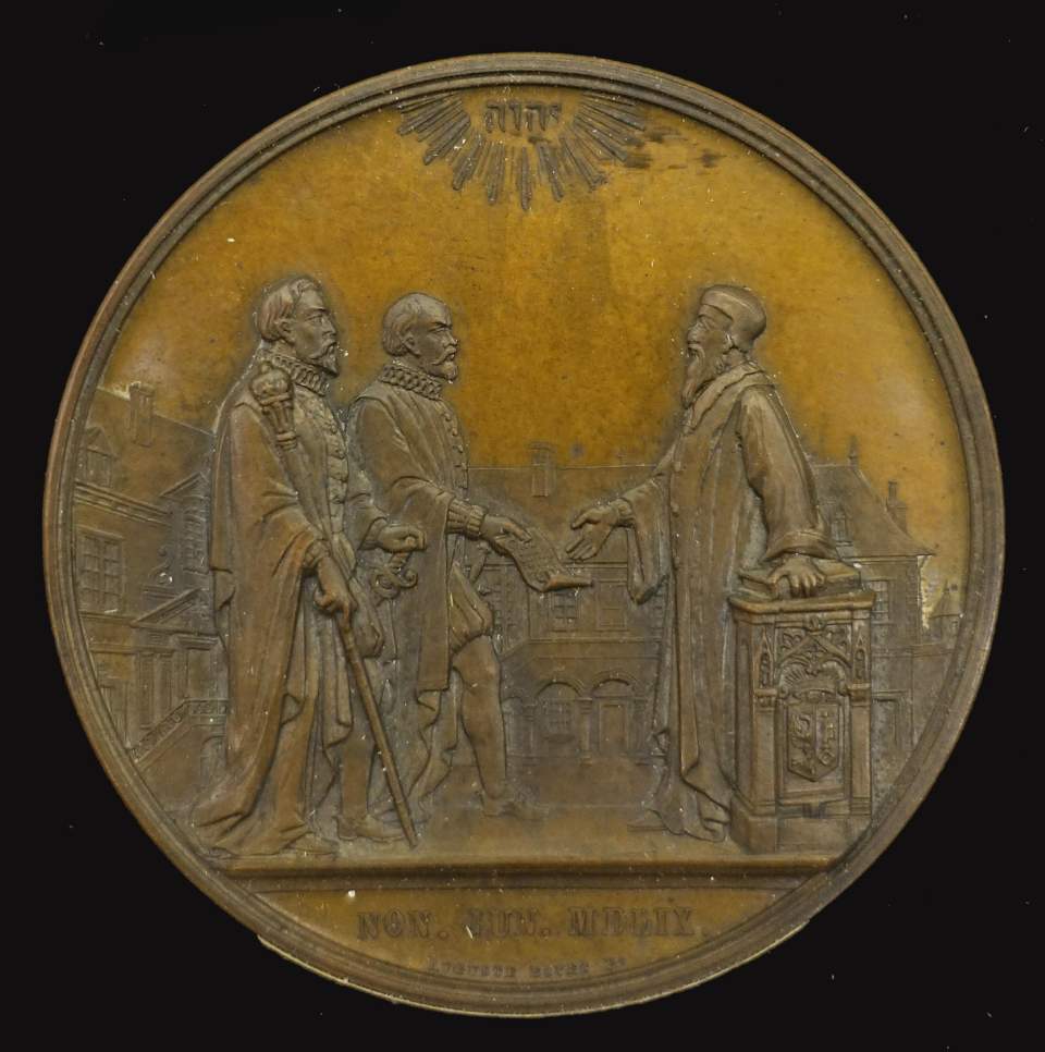 Medaille 300. Jubiläum d. Akademie Genf u. auf d. Reformator Beza