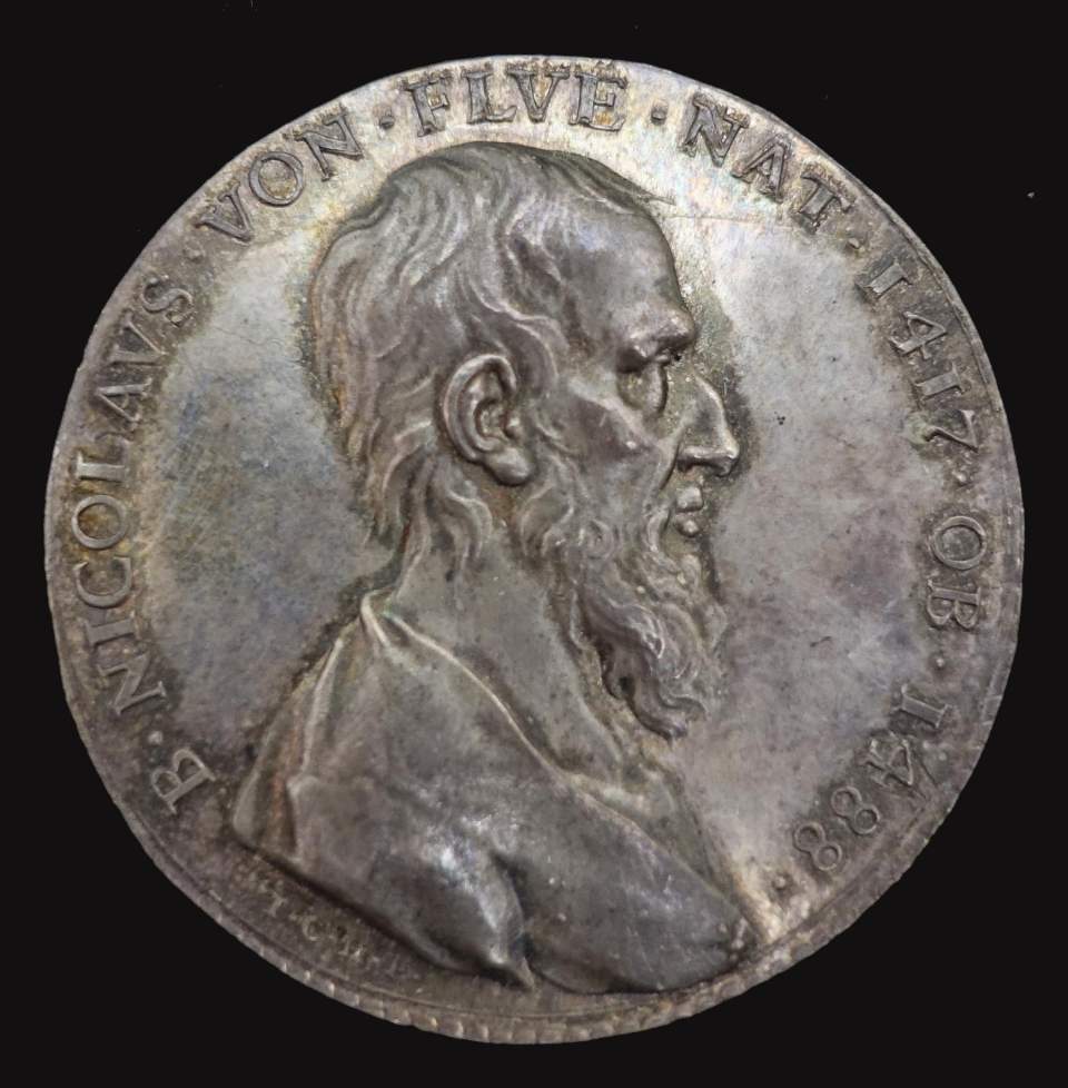 Medaille Nicolaus v. d. Flüe 
Einsiedler u. Friedenstifter (I. C. H. F)