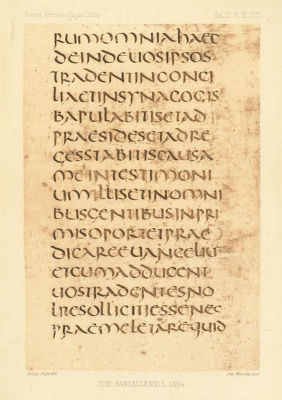 Schriftprobe, Revue Archéologique Vol. IV Pe. XI