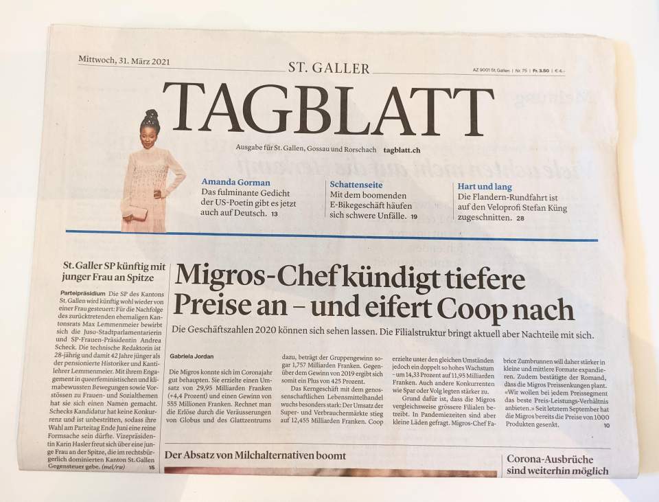 St. Galler Tagblatt vom 31.3.2021