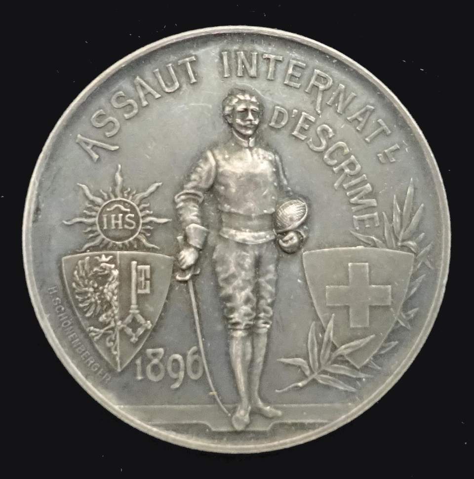 Medaille Landesausstellung Genf u. Fechttournier