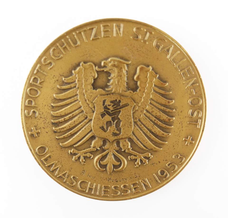 Schützenmedaille Olmaschiessen 1953, St.Gallen