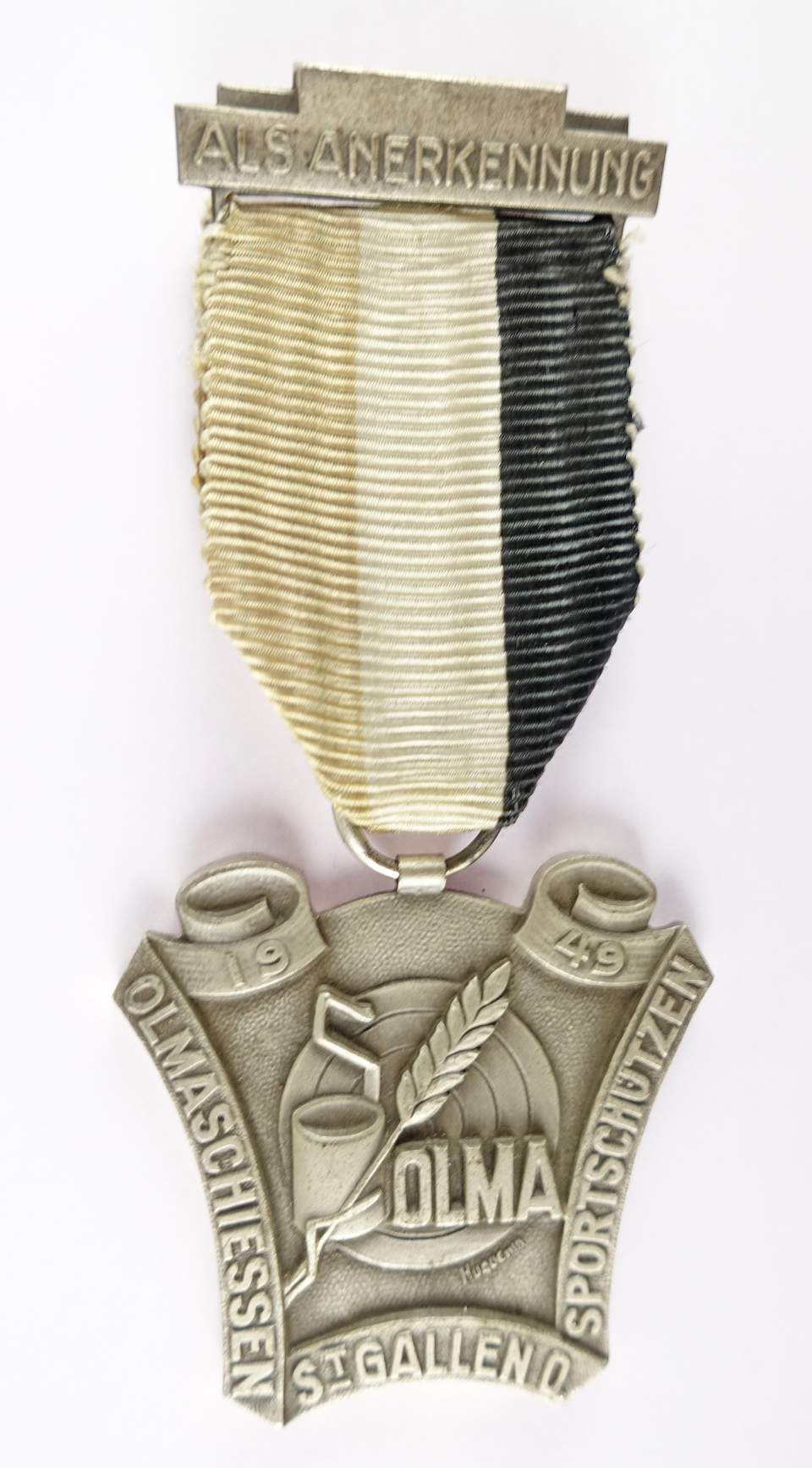 Schützenmedaille Olmaschiessen Kranzschütze 1949