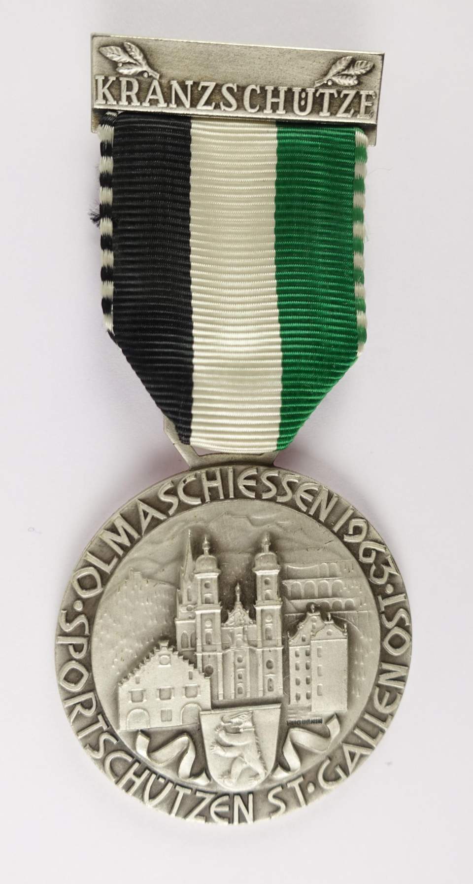 Schützenmedaille Olmaschiessen Kranzschütze 1963