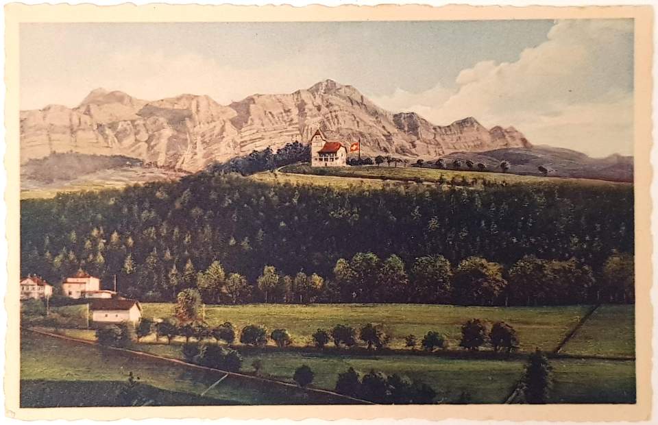 Ansichtskarte von St.Gallen mit Freudenberg, Postkarte