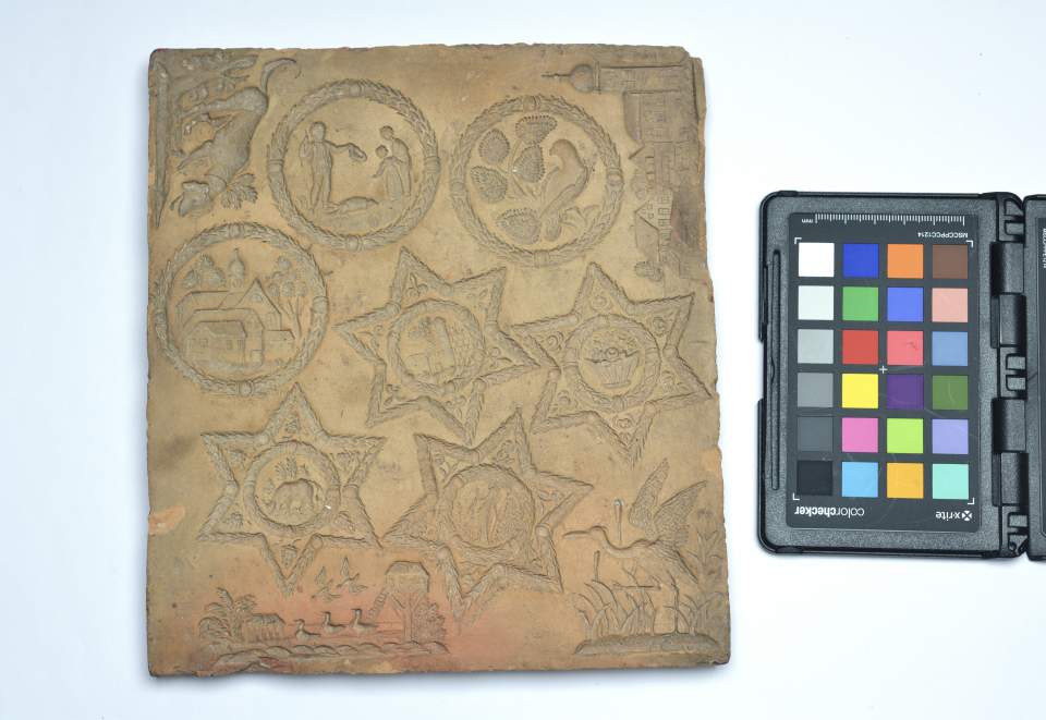 Gebäckmodel mit verschiedenen Motiven aus der Sammlung der Konditorei Burkart in St.Gallen, Bibermodel