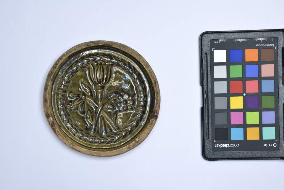 Gebäckmodel mit Blumenmotiv aus der Sammlung der Konditorei Burkart in St.Gallen, Bibermodel