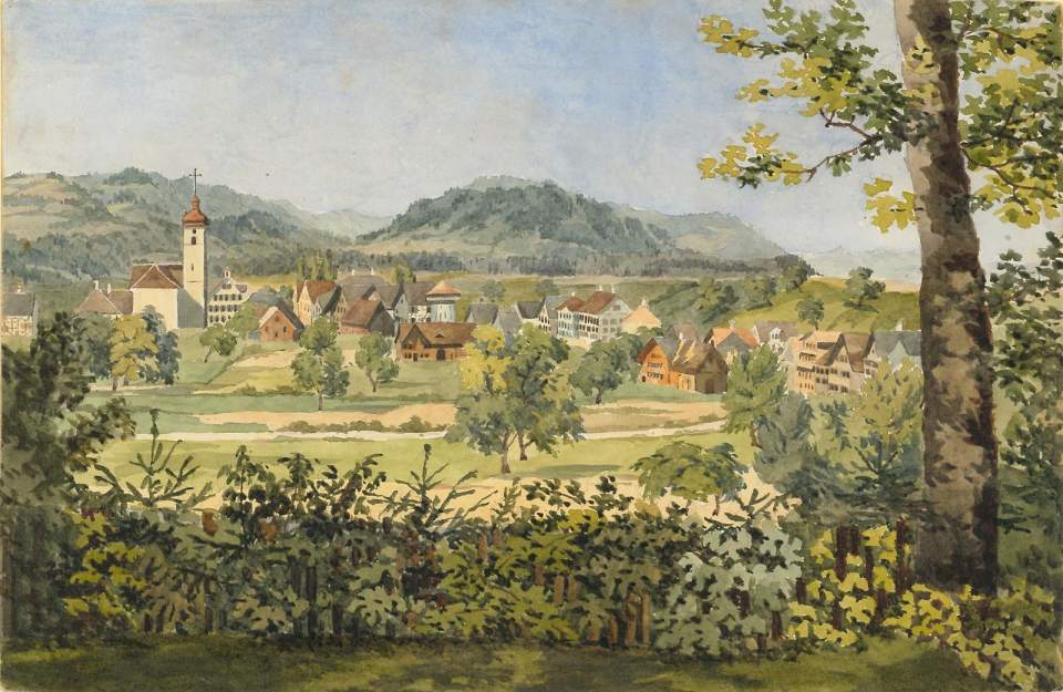 Gossau - Ansicht von Osten, 1842