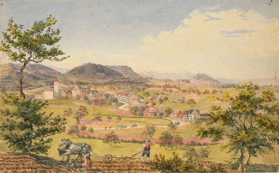 Gossau - Ansicht von Osten, 1842