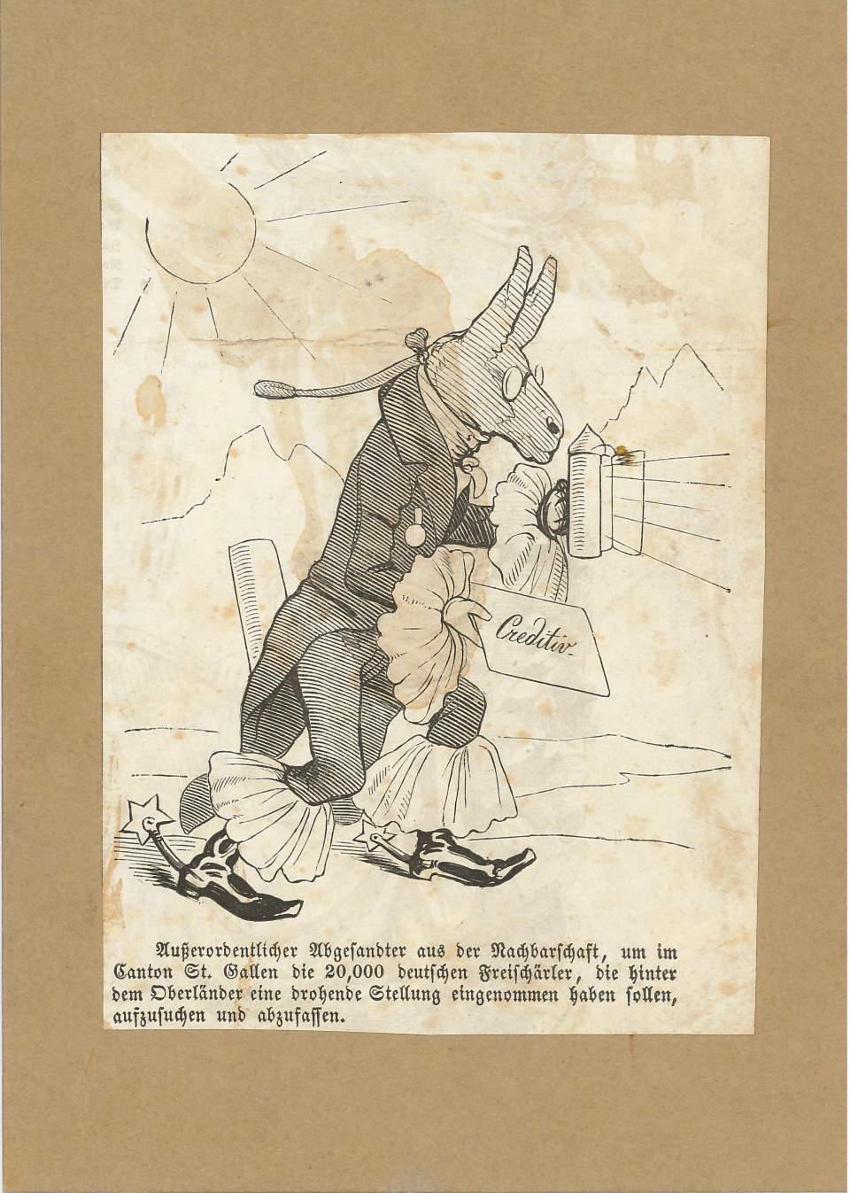 Buch, Politsche Satire ca. 1830 eventuell 1848