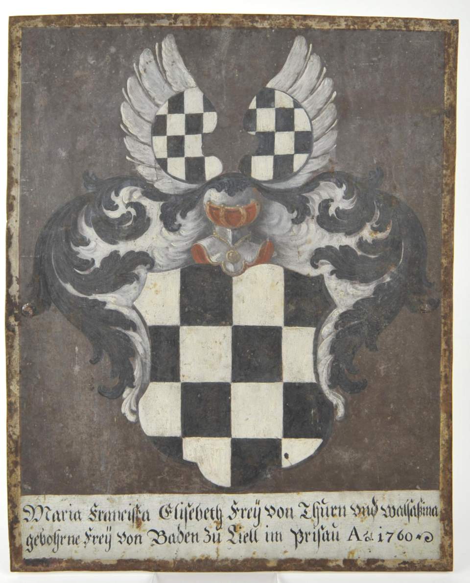 Wappentafel, Maria Franziska Elisabeth von Baden zu Liel