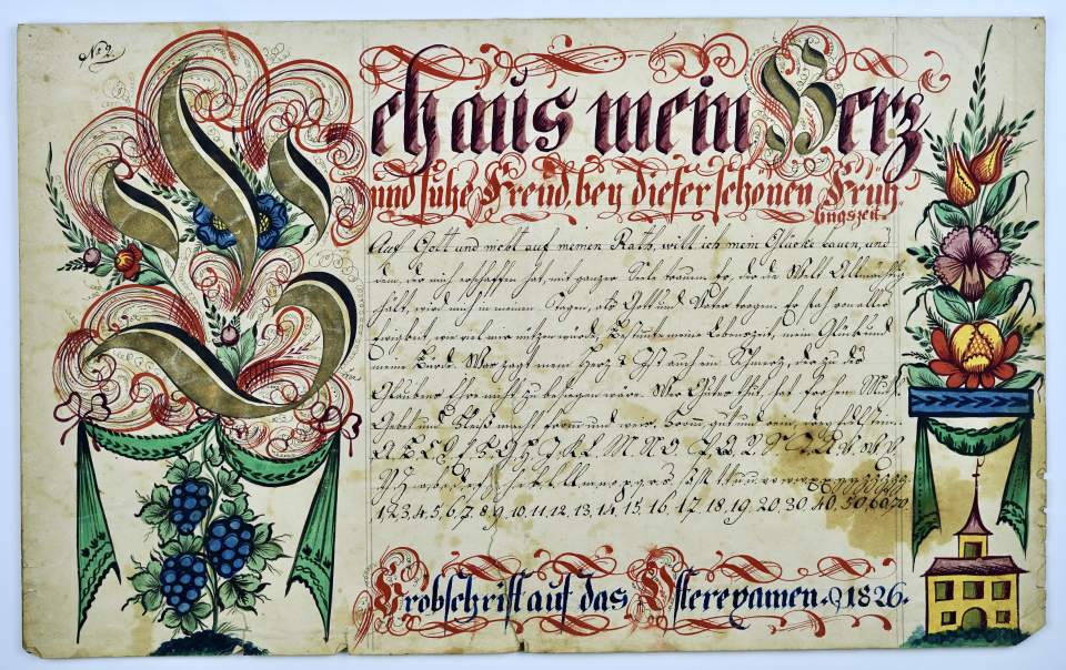 Osterschrift, Probeschrift