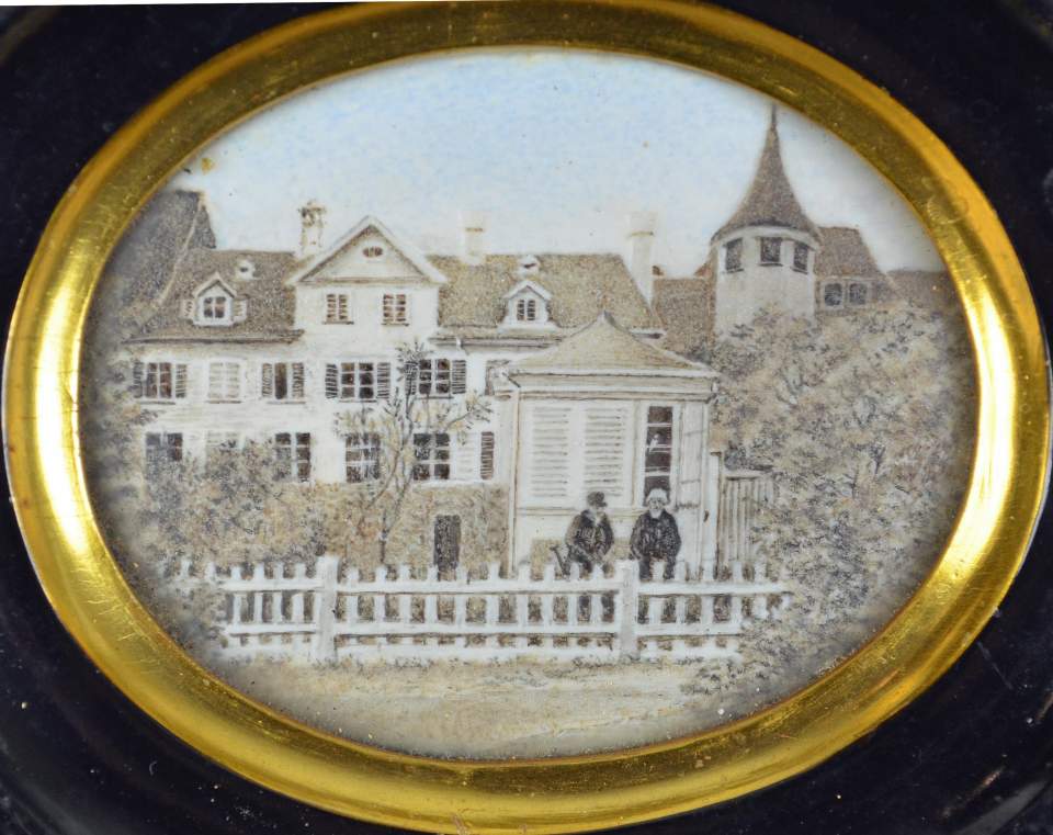 Freihof und Rösslitor, St. Gallen; Haarstaubbild, um 1870