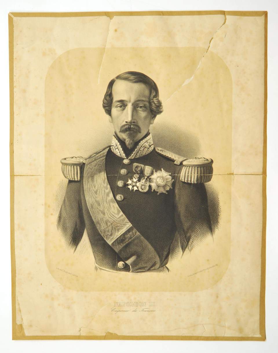 Lithografie, Porträt, Napoleon III.