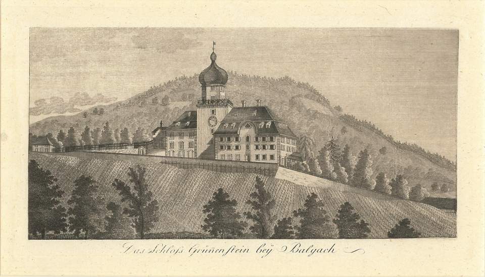 Ansicht Schloss Grünenstein, Balgach